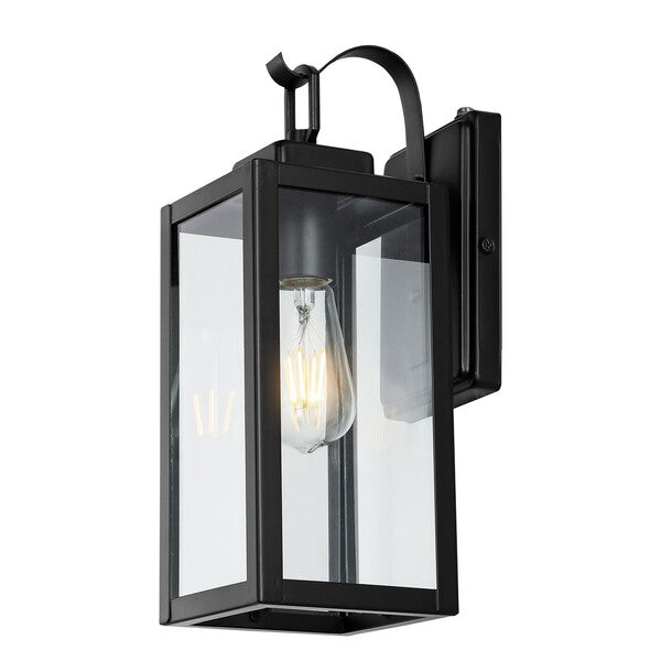 Safavieh Clemens Outdoor Wall Sconce Set Of 2 - Matte Black | Outdoor Lights | Modishstore - 2