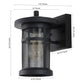 Safavieh Osprey Outdoor Wall Sconce/Black Set Of 2 - Black | Outdoor Lights | Modishstore - 3