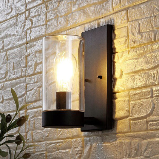 Safavieh Lianne Outdoor Wall Sconce/Black Set Of 2 - Black | Outdoor Lights | Modishstore