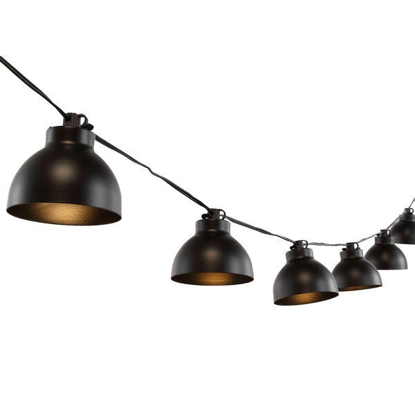 Safavieh Claudie Led Outdoor String Lights - Black | Lightbulbs | Modishstore - 2