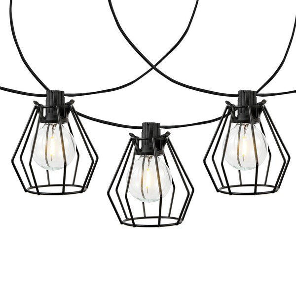 Safavieh Bowne Led Outdoor String Lights - Black | Lightbulbs | Modishstore - 2