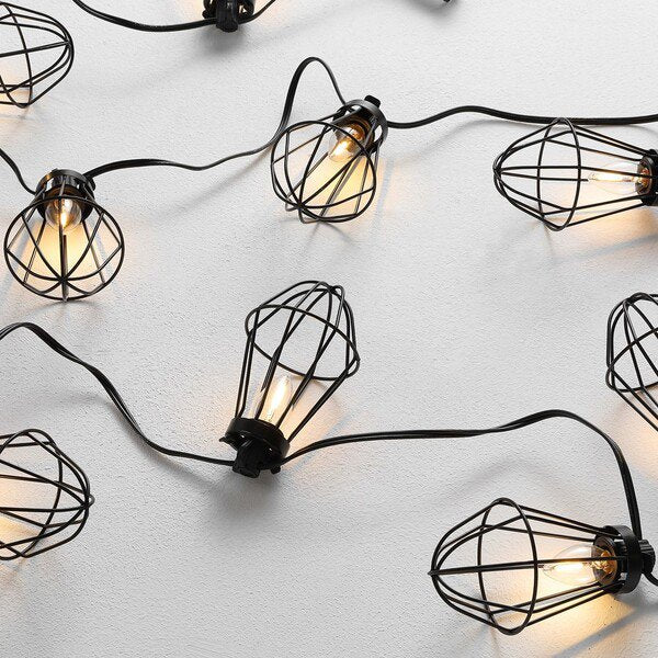 Safavieh Ellina Led Outdoor String Lights - Black | Lightbulbs | Modishstore - 3