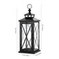 Safavieh Lirio Outdoor Lantern Set Of 2 - Black | Outdoor Lights | Modishstore - 3