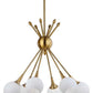 Safavieh Justine 6 Light 22-Inch Dia Adjustable Pendant - Brass Gold | Pendant Lamps | Modishstore - 2