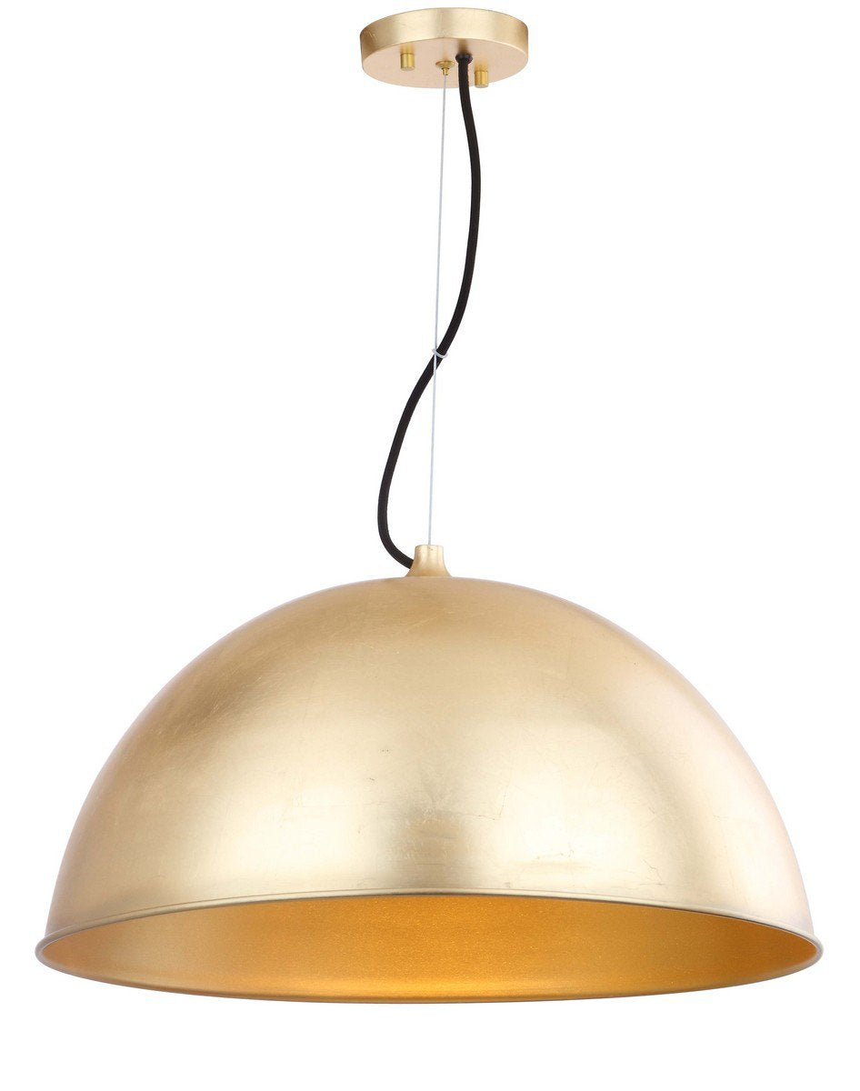 Safavieh Archer Dome 21-Inch Dia Adjustable Pendant - Gold Leaf | Pendant Lamps | Modishstore - 3