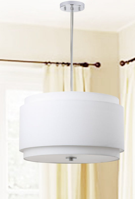 Safavieh Piran 3 Light 20-Inch Dia Adjustable Pendant - White | Pendant Lamps | Modishstore