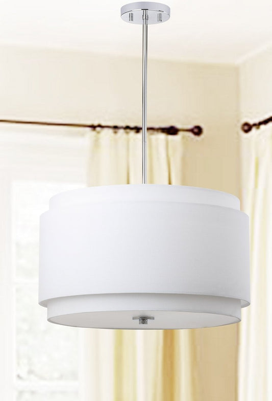 Safavieh Piran 3 Light 20-Inch Dia Adjustable Pendant - White | Pendant Lamps | Modishstore