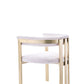 Modrest Pontiac - Modern Beige Wool Velvet & Gold Dining Chair