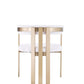 Modrest Pontiac - Modern Beige Wool Velvet & Gold Dining Chair