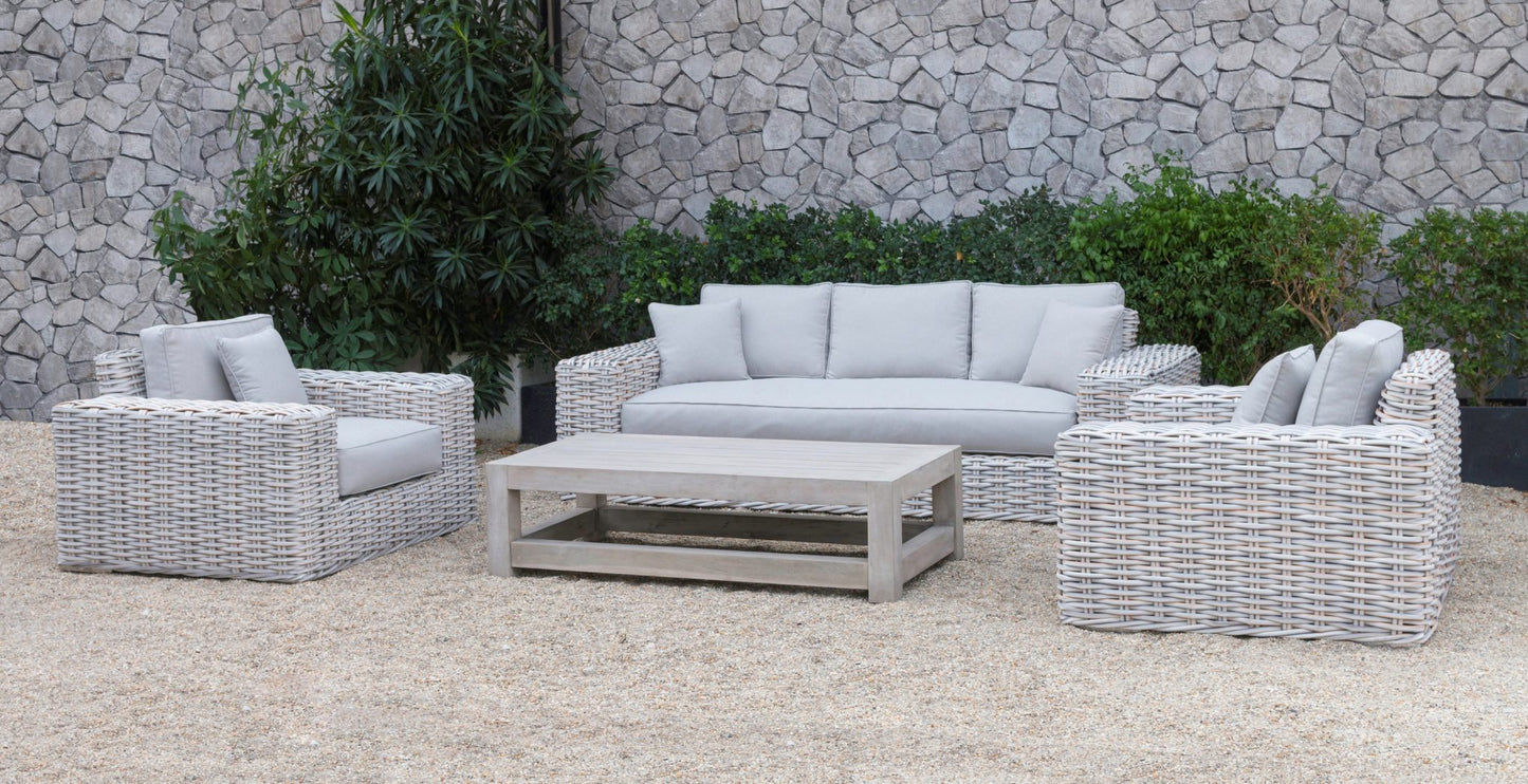 Renava Portugal - Outdoor Grey Wicker Sofa Set | Outdoor Sofas, Loveseats & Sectionals | Modishstore