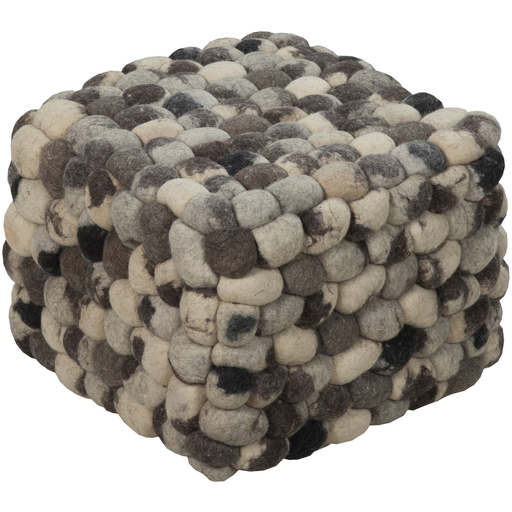 Surya Poufs Cube Pouf - Textural - POUF-14 | Poufs | Modishstore-3