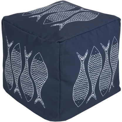 Surya Poufs Cube Pouf - Coastal - POUF-275 | Poufs | Modishstore-3