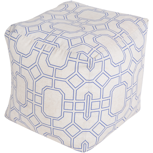 Surya Poufs Cube Pouf - Geometric - POUF-286 | Poufs | Modishstore