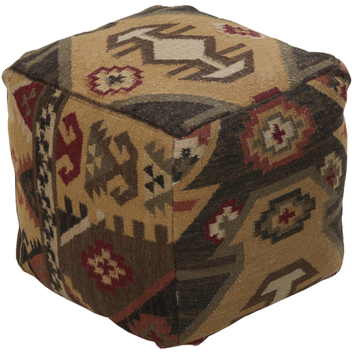 Surya Poufs Cube Pouf - Southwest - POUF-34 | Poufs | Modishstore