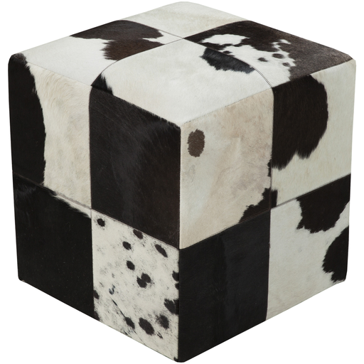 Surya Poufs Cube Pouf - Animal - POUF-56 | Poufs | Modishstore
