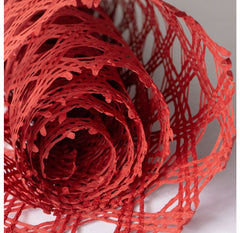 Handmade Paper, 'Oru', Red