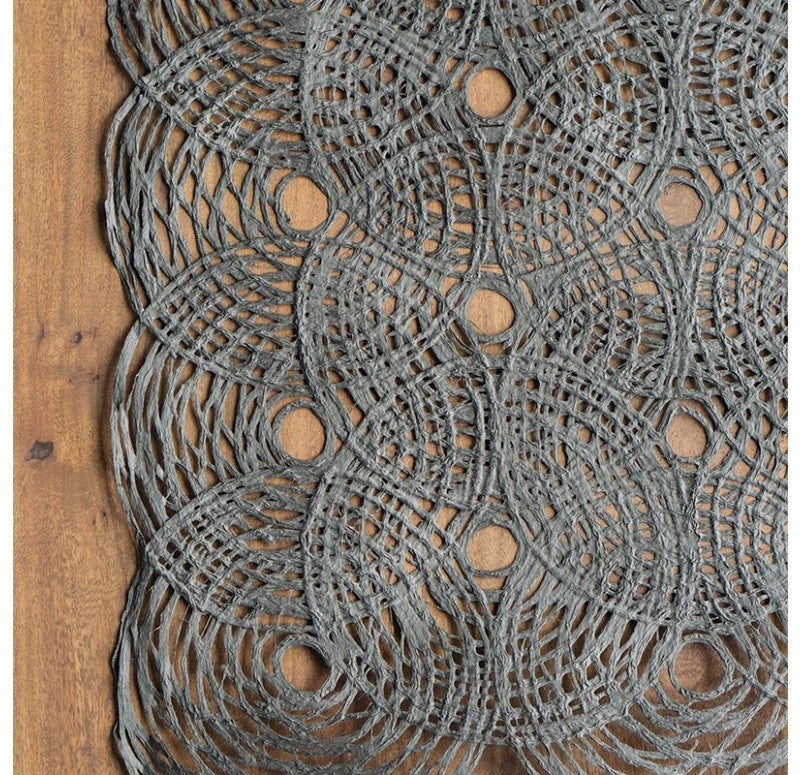 Handmade Paper, 'Solar' Grey by Gold Leaf Design Group | Wall Decor | Modishstore - 3