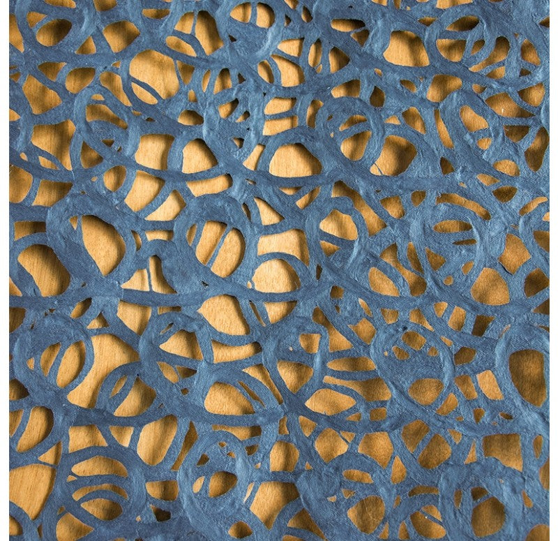 Handmade Paper, 'Scribble', Indigo by Gold Leaf Design Group | Wall Decor | Modishstore - 2
