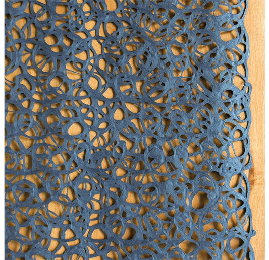 Handmade Paper, 'Scribble', Indigo by Gold Leaf Design Group | Wall Decor | Modishstore