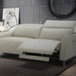 Divani Casa Prairie Modern Light Grey Leather Dual Electric Sofa Recliner with Electric Headrest-3