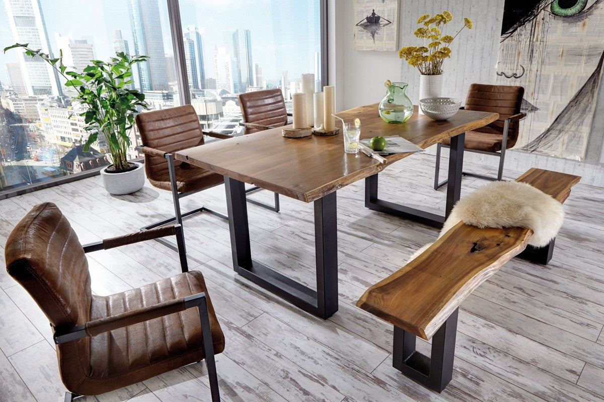 Vig Furniture Modrest Taylor Modern Live Edge Wood Dining Bench | Modishstore | Stools & Benches-7