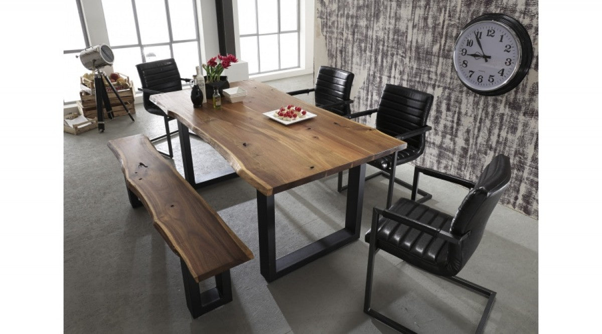 Vig Furniture Modrest Taylor Modern Live Edge Wood Dining Bench | Modishstore | Stools & Benches-6