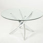 Modrest Pyrite Modern Round Glass Dining Table | Modishstore | Dining Tables-2