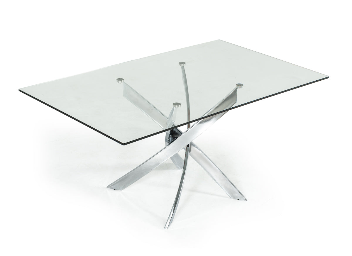 Modrest Pyrite Modern Rectangular Glass Dining Table-3
