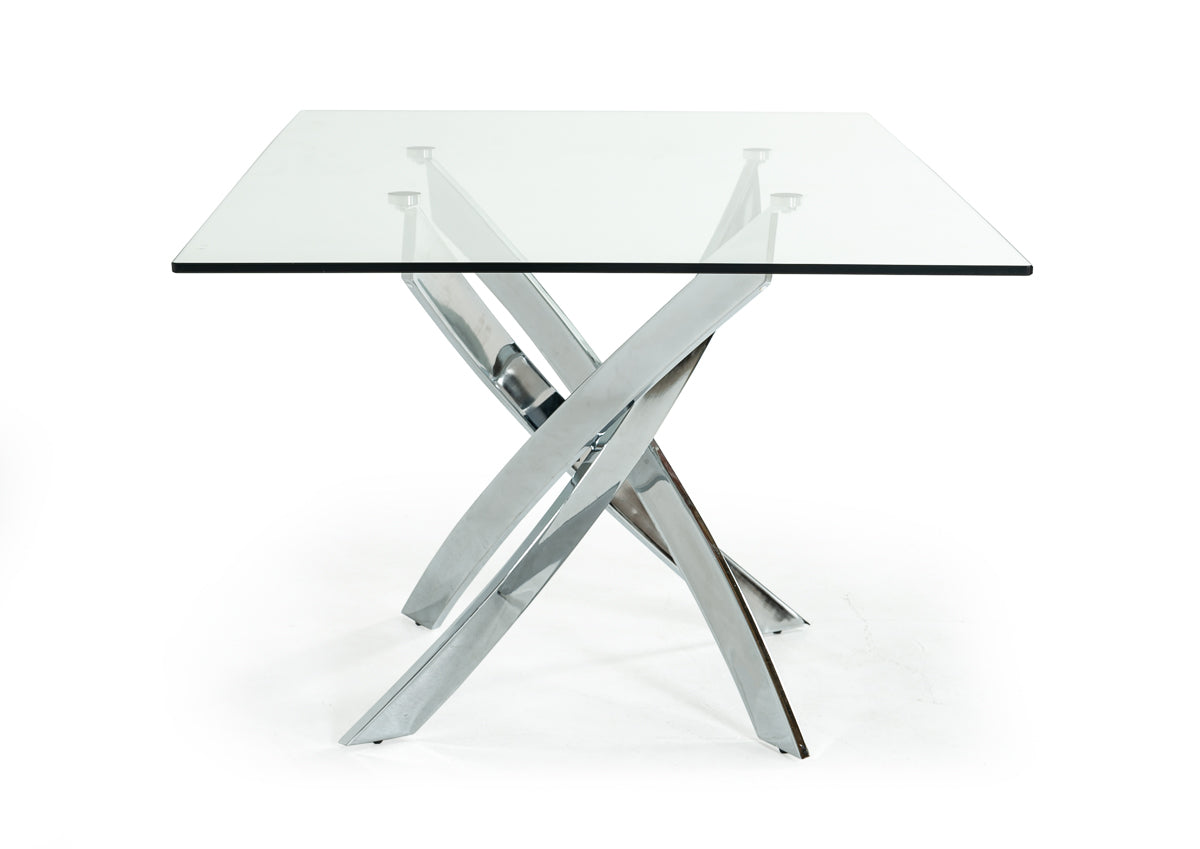 Modrest Pyrite Modern Rectangular Glass Dining Table-2