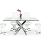 Modrest Pyrite Modern Rectangular Glass Dining Table | Modishstore | Dining Tables