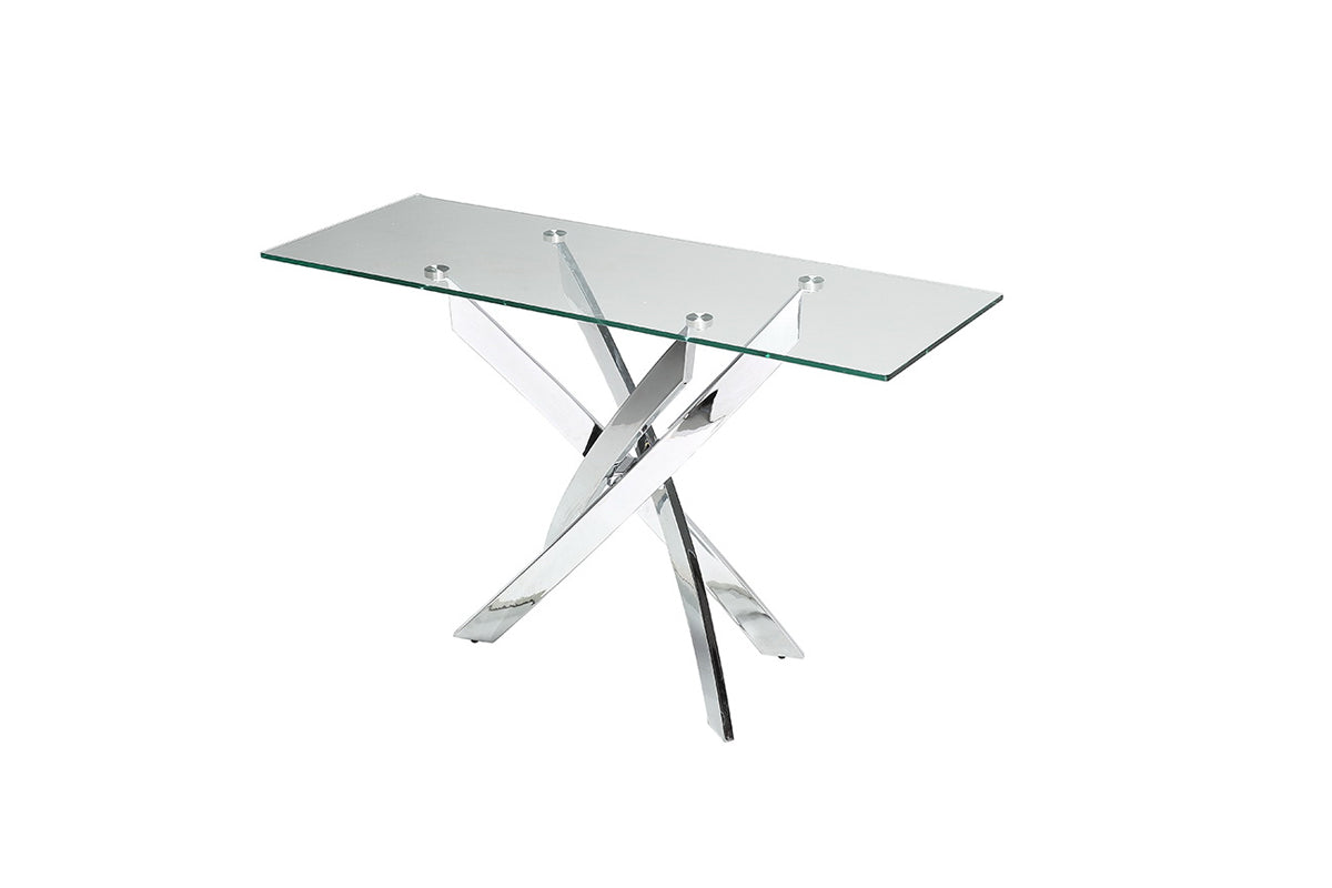 Vig Furniture Modrest Pyrite Modern Glass Console Table | Modishstore | Console Tables