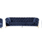 Divani Casa Quincey - Transitional Blue Velvet Sofa Set | Sofas | Modishstore - 2