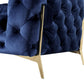Divani Casa Quincey - Transitional Blue Velvet Sofa Set | Sofas | Modishstore - 4