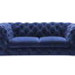 Divani Casa Quincey - Transitional Blue Velvet Sofa Set | Sofas | Modishstore - 7