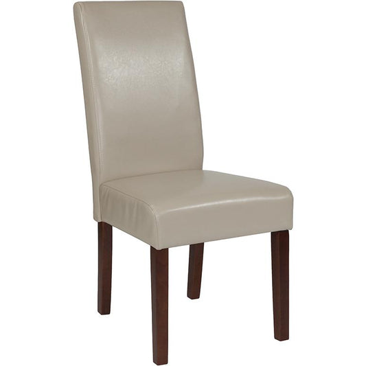 Greenwich Series Beige Leathersoft Parsons Chair By Flash Furniture | Dining Chairs | Modishstore