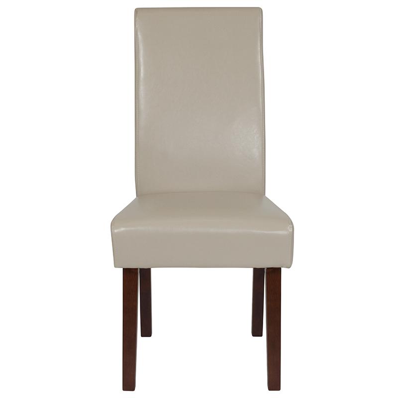 Greenwich Series Beige Leathersoft Parsons Chair By Flash Furniture | Dining Chairs | Modishstore - 4