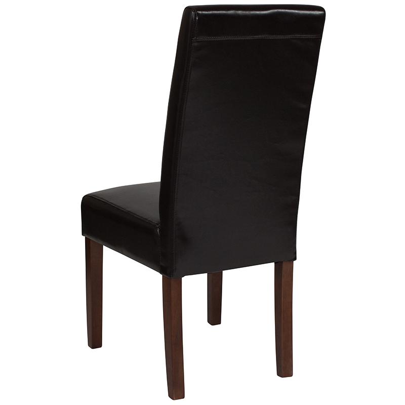 Greenwich Series Brown Leathersoft Parsons Chair By Flash Furniture | Dining Chairs | Modishstore - 3