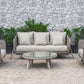 Renava Carillo Outdoor Beige Wicker Sofa Set | Modishstore | Outdoor Sofas, Loveseats & Sectionals