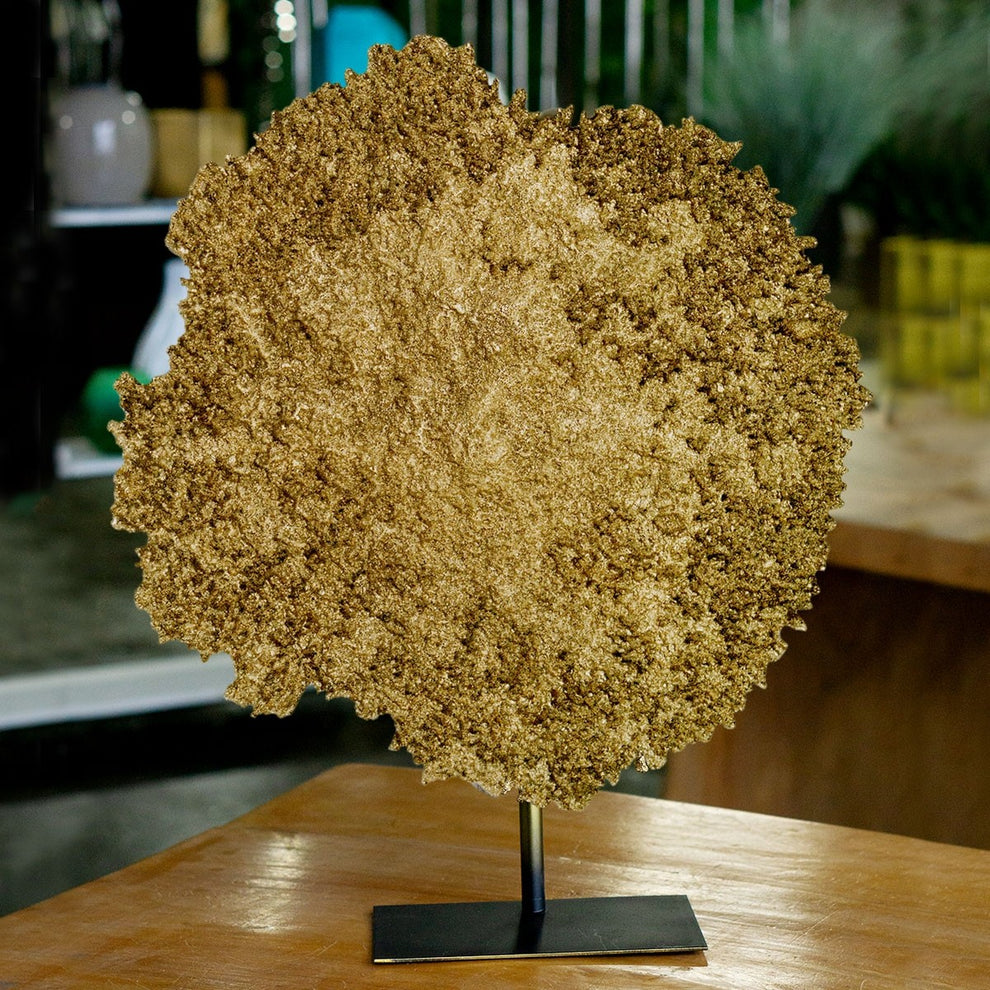 Gold Leaf Design Group Coral Sculpture Gold | Sculptures | Modishstore - 3