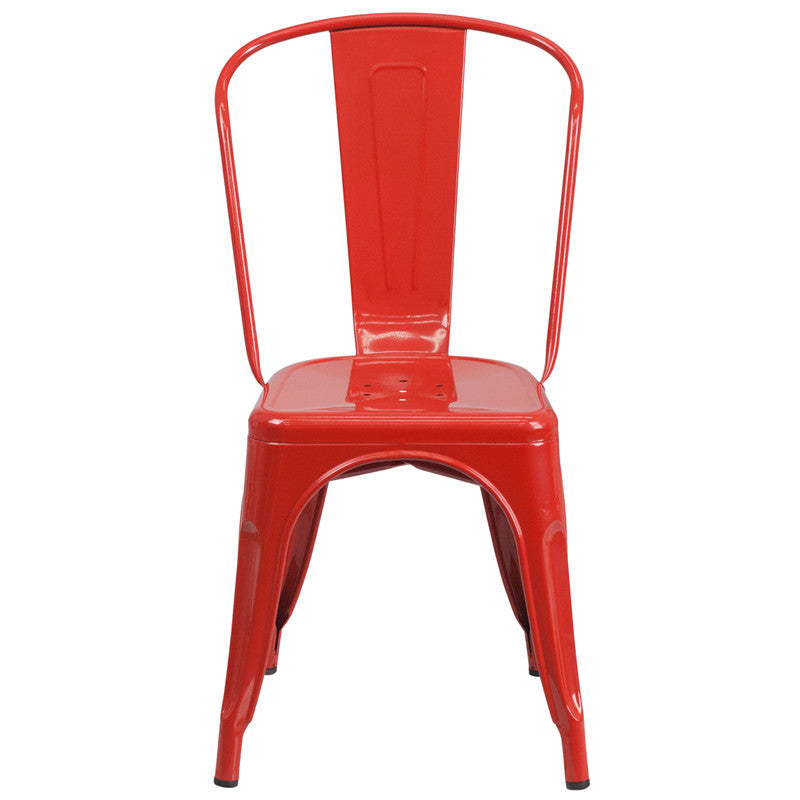 Flash Furniture Metal Indoor-Outdoor Stackable Chair | Outdoor Chairs | Modishstore - 21