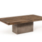 Modrest Renzo Modern Oak & Concrete Coffee Table | Modishstore | Coffee Tables
