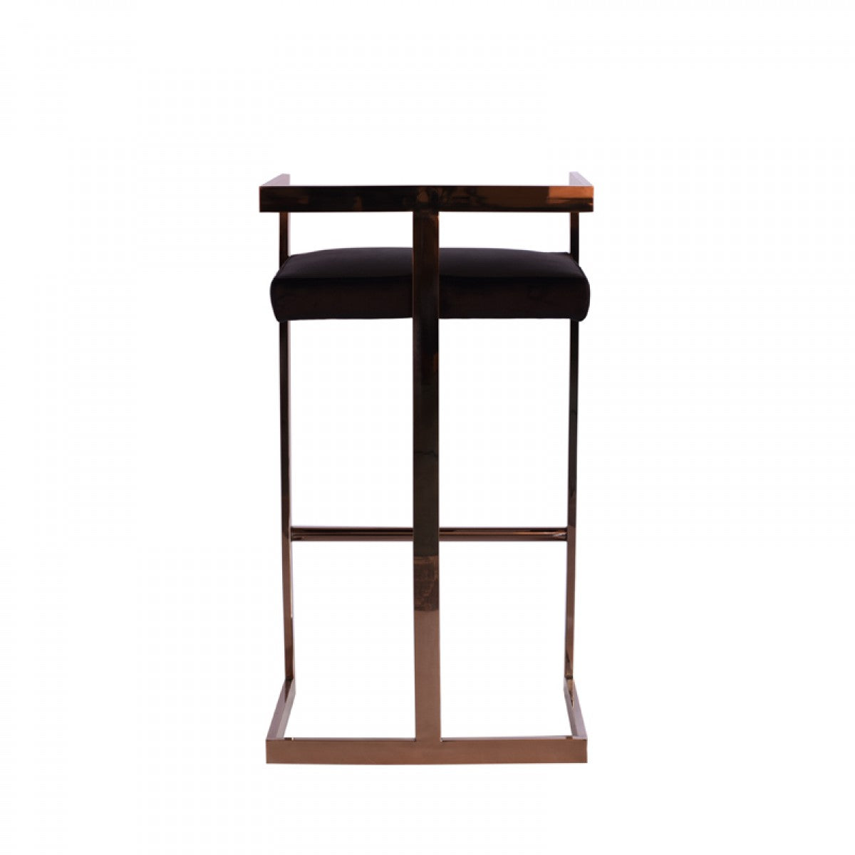 Vig Furniture Modrest Halifax Modern Black Leatherette & Rosegold Bar Stool | Modishstore | Bar Stools-3