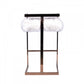 Vig Furniture Modrest Halifax Modern White Faux Fur & Rosegold Bar Stool | Modishstore | Bar Stools-4