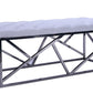 Vig Furniture Modrest Lindsey Modern White Leatherette & Stainless Steel Bench | Modishstore | Stools & Benches-2