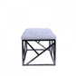 Vig Furniture Modrest Lindsey Modern White Leatherette & Stainless Steel Bench | Modishstore | Stools & Benches-3