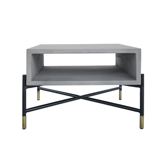 Vig Furniture Modrest Walker Modern Concrete & Metal Coffee Table | Modishstore | Coffee Tables