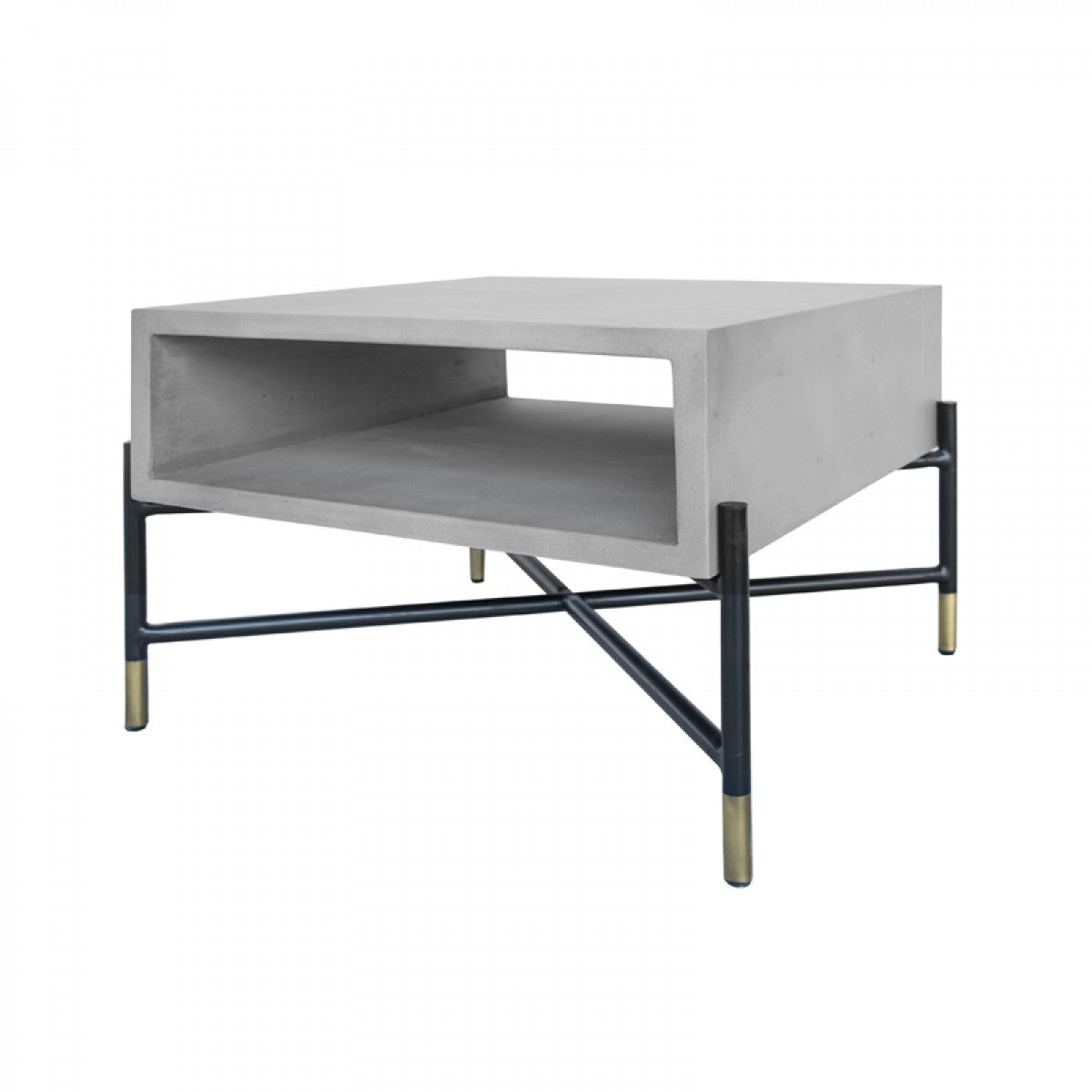 Vig Furniture Modrest Walker Modern Concrete & Metal Coffee Table | Modishstore | Coffee Tables-2
