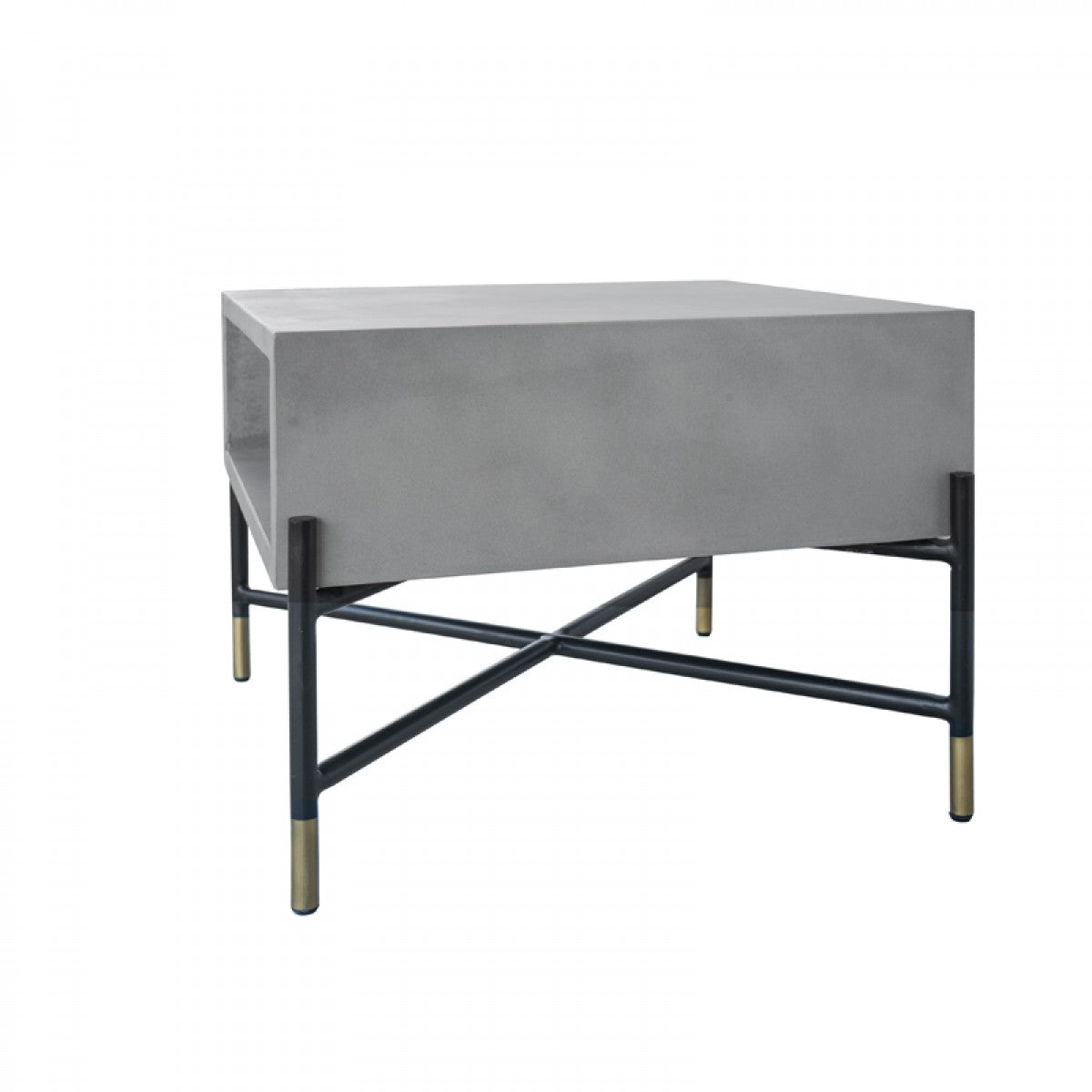 Vig Furniture Modrest Walker Modern Concrete & Metal Coffee Table | Modishstore | Coffee Tables-3