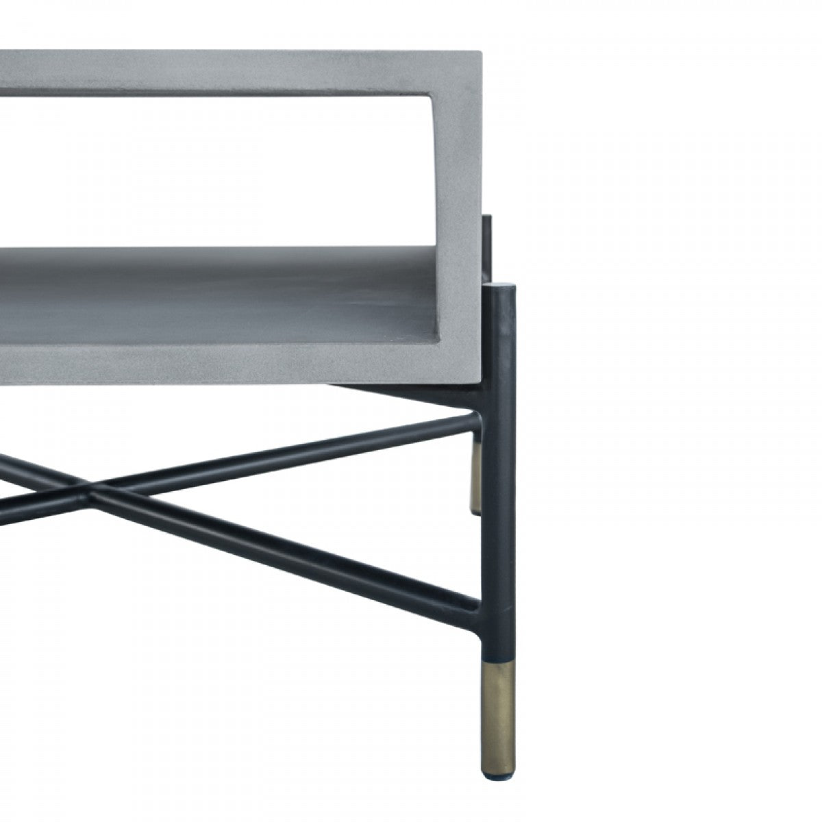 Vig Furniture Modrest Walker Modern Concrete & Metal Coffee Table | Modishstore | Coffee Tables-4