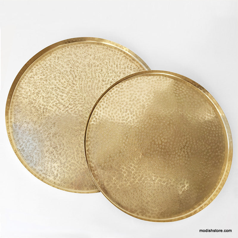 Roost Textured Brass Trays - Small